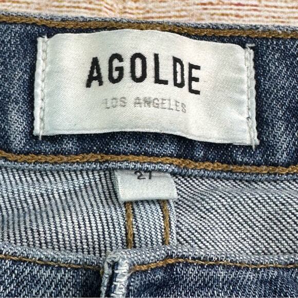 Agolde Toni Mid Rise Straight Leg Ankle Length Jeans - Picture 2 of 7